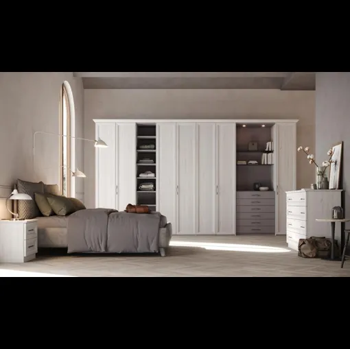 Armadio con ante battenti Memory New in Rovere Chiaro nobilitato di Giessegi
