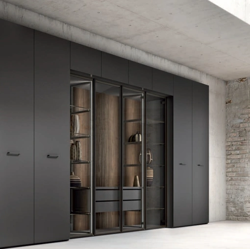 Armadio Urban GD1405 laccato Grafite di Abitare Mobilstella