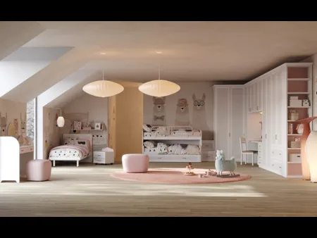 Cameretta componibile con letto sovrapposto Old CM 341 di Giessegi