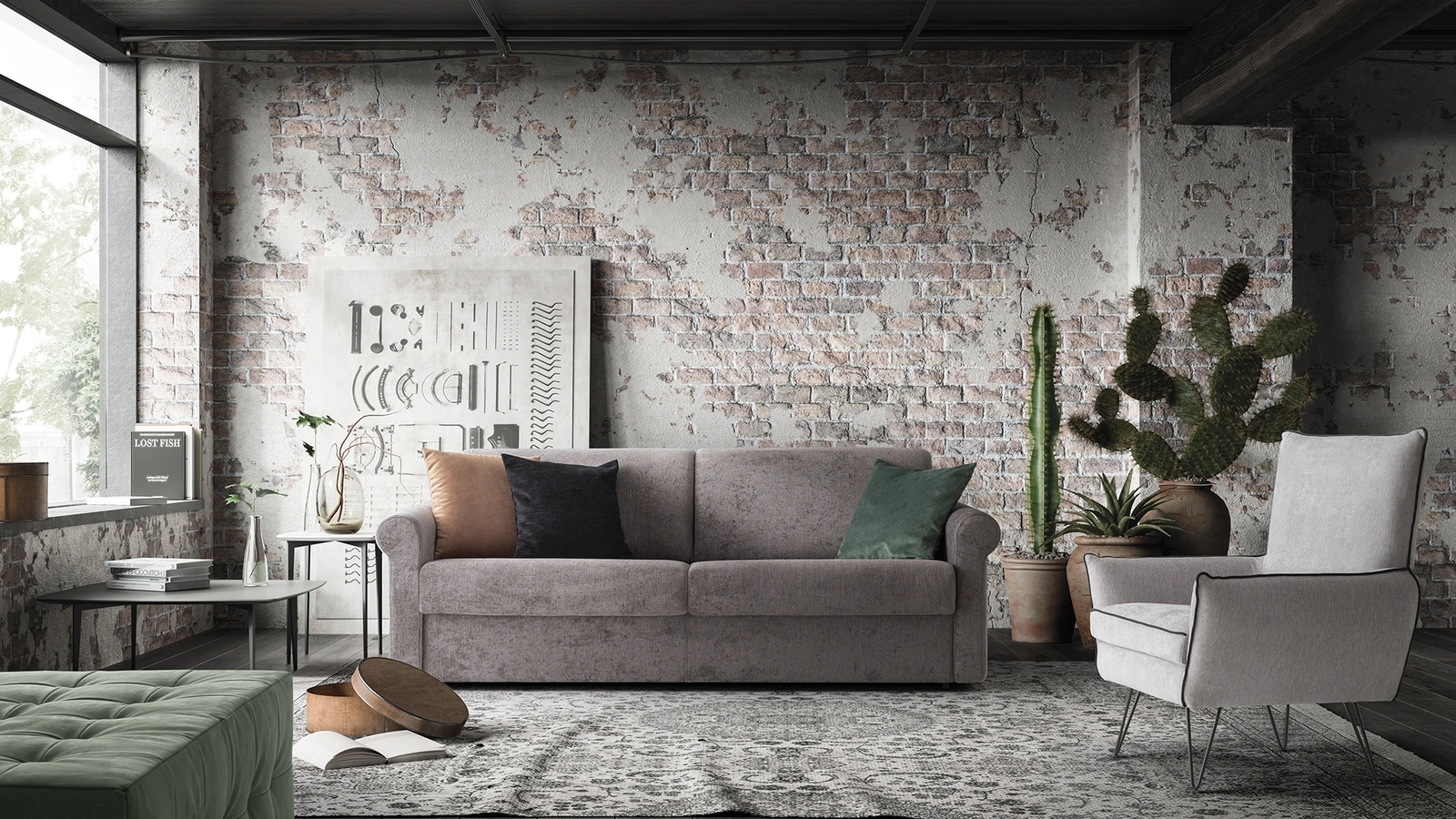 Divano letto lineare Lady di Confort Line