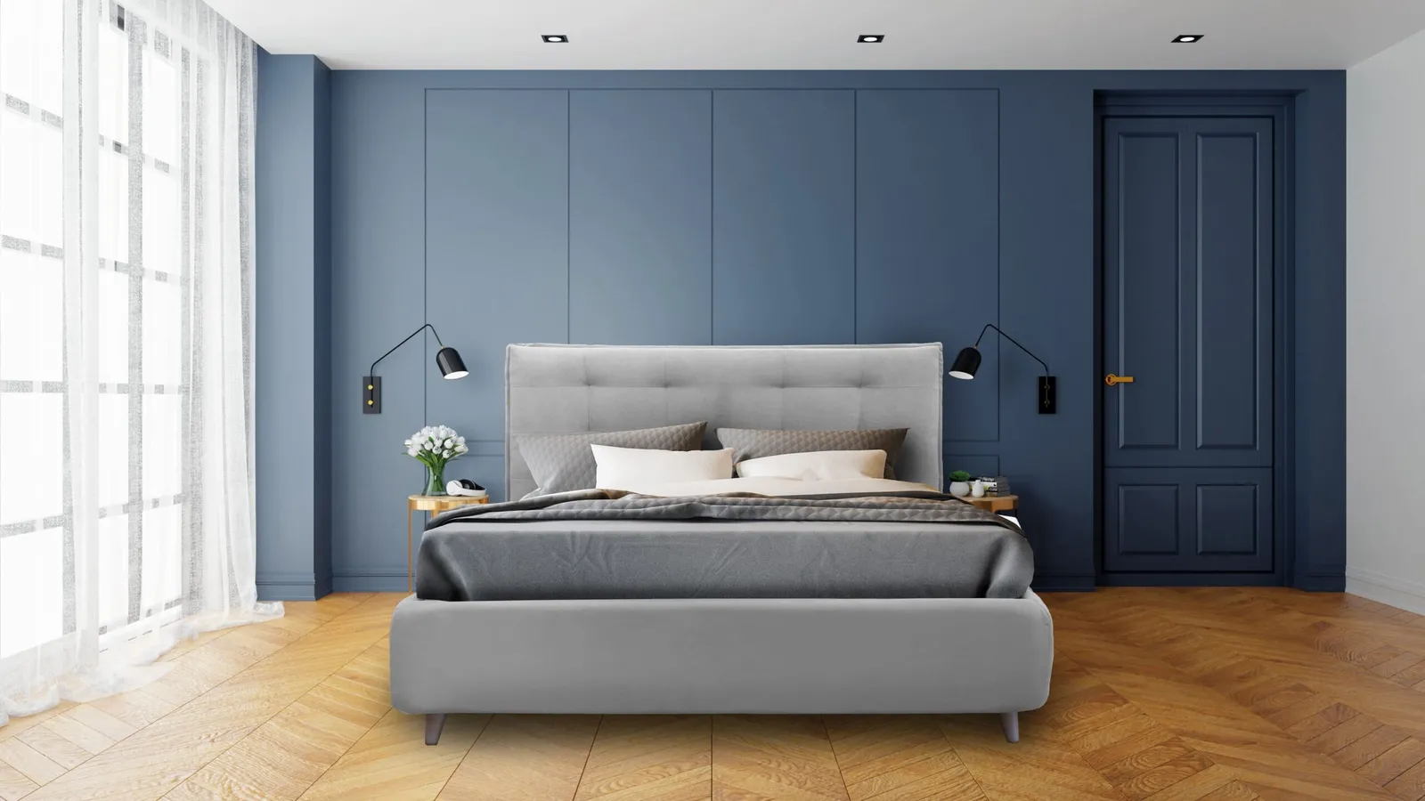 Letto imbottito Chloe di Florentiabed