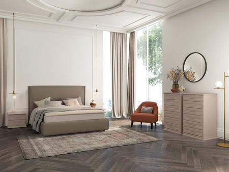 Letto in tessuto imbottito Arcadia Norma di Colombini Casa