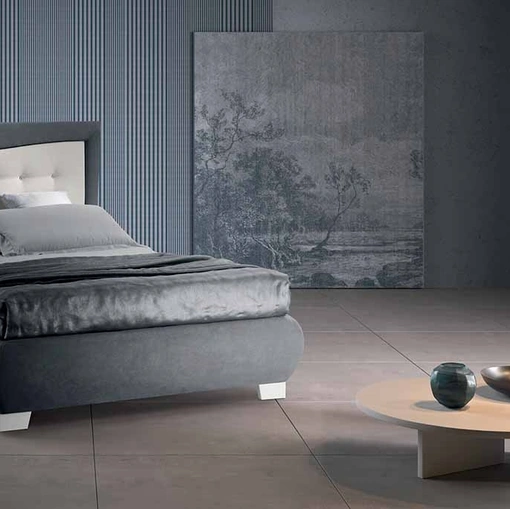 Letto imbottito Ariete di Cosmo Letti