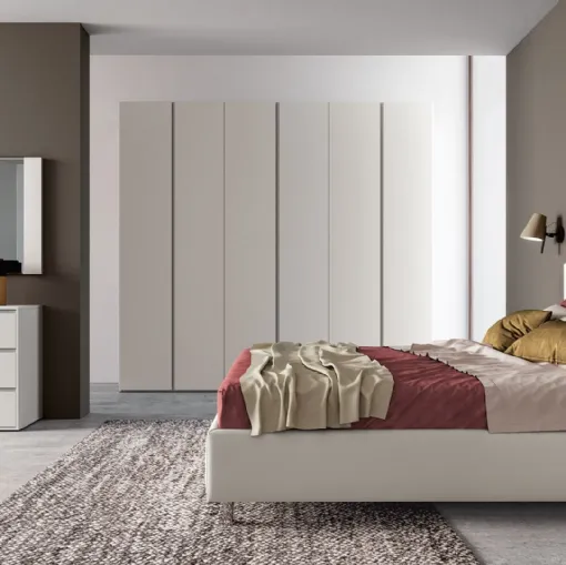 Letto in ecopelle con testiera Cupido di SantaLucia