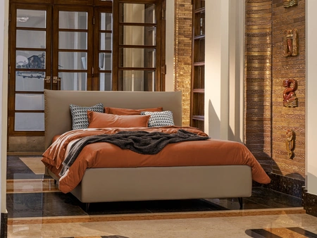 Letto imbottito Egon con contenitore di Dorelan Letti