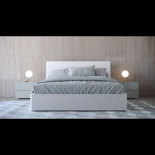 Letto con testiera in laccato opaco Colorado di Giessegi