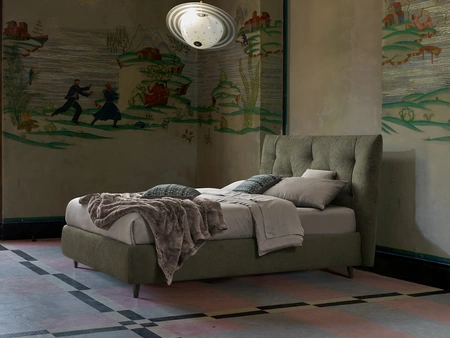 Letto in tessuto Gustav di Dorelan Letti