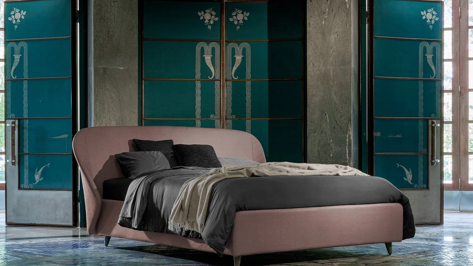 Letto matrimoniale Origami con contenitore di Dorelan Letti