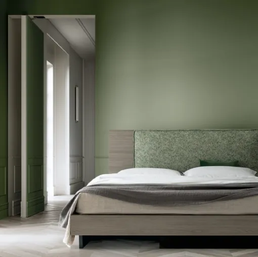 Letto in melaminico e tessuto Plinio di SantaLucia