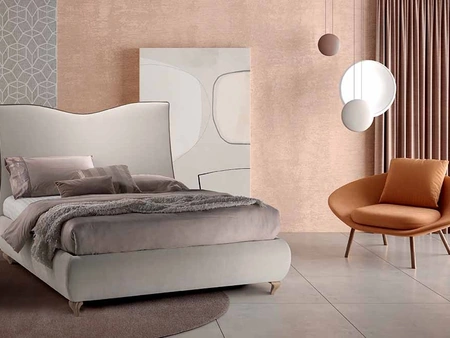 Letto con testiera Scudo Pipe di Cosmo Letti