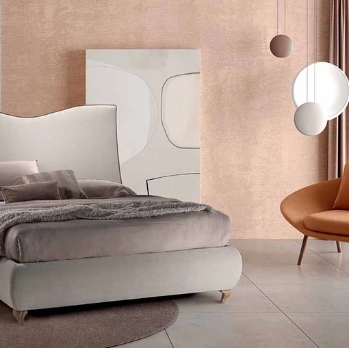 Letto con testiera Scudo Pipe di Cosmo Letti