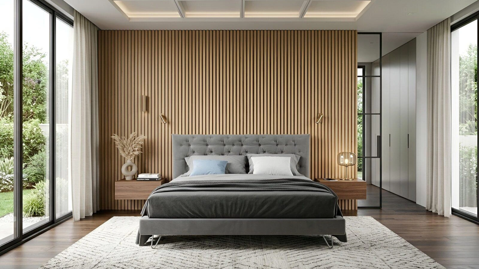 Letto matrimoniale con testiera Soffio di Confort Line