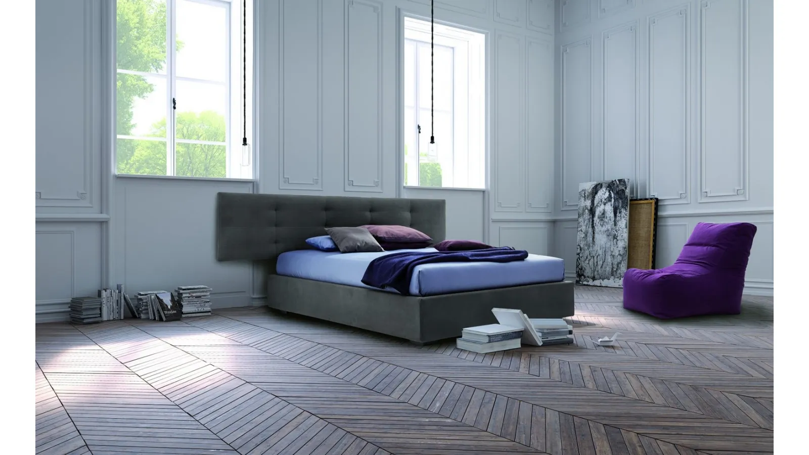 Letto in tessuto Sommier di Confort Line