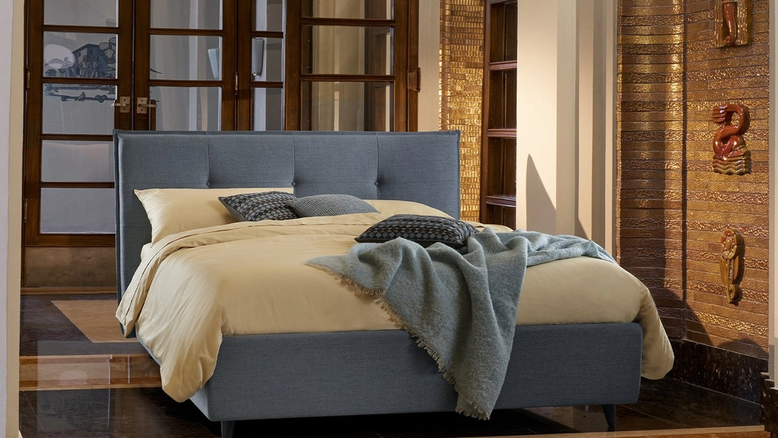 Letto matrimoniale Victor con contenitore di Dorelan Letti