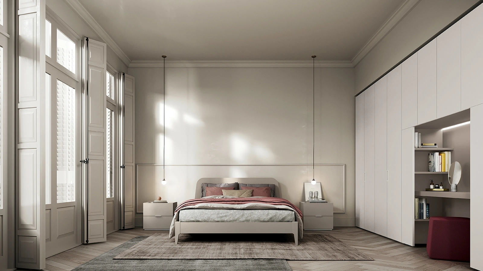 Letto con testiera Virgo di Colombini Casa