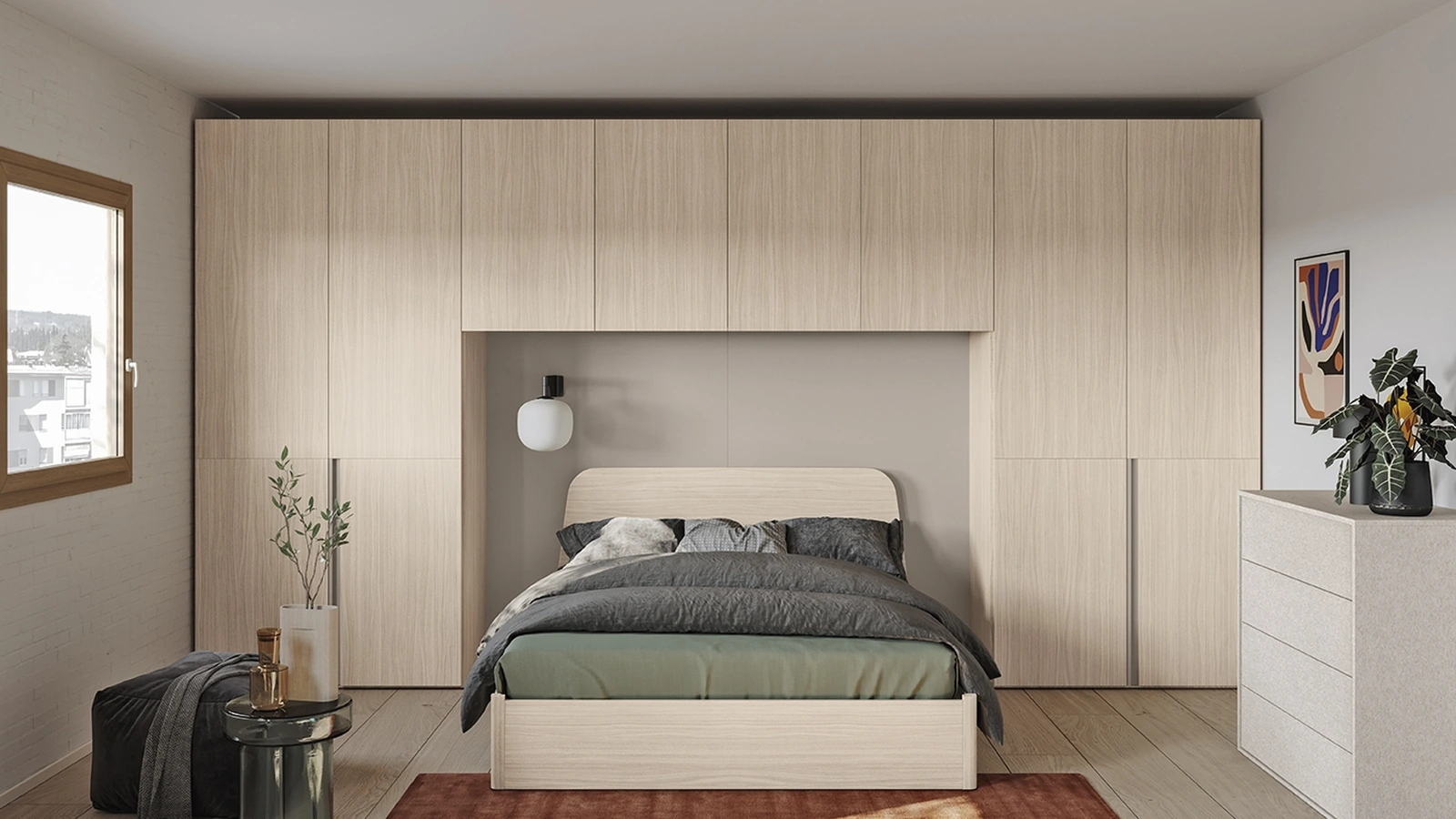 Letto con testiera Virgo di Colombini Casa