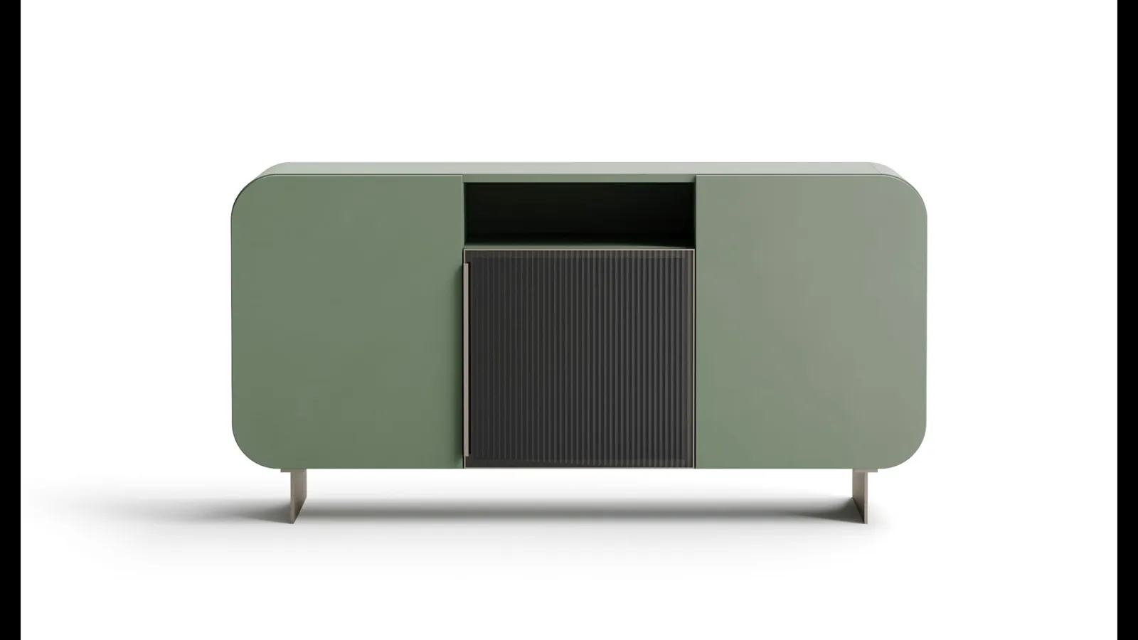 Madia Fifty Glass in laccato e vetro di Giessegi