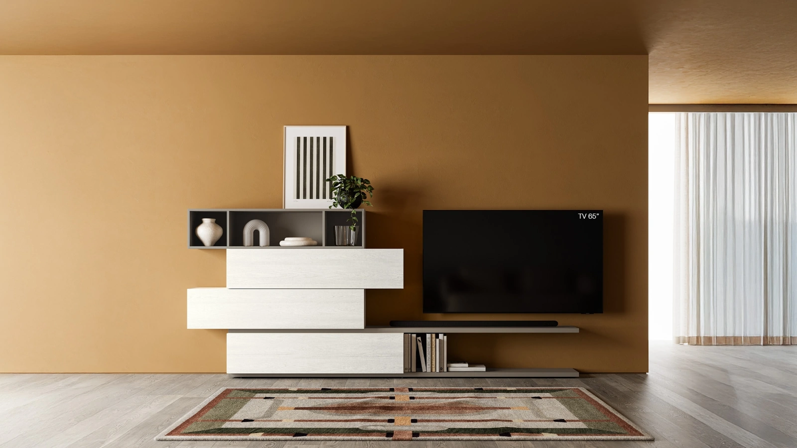 Parete Attrezzata Pratico PTG402 di SantaLucia