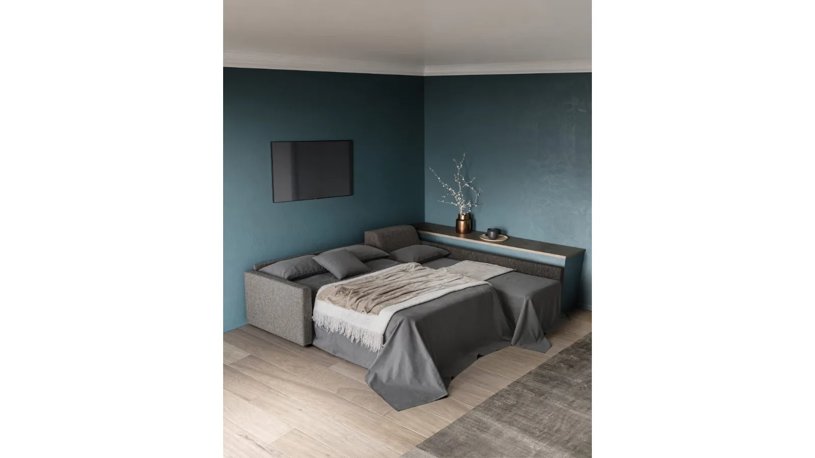 Divano letto con penisola contenitore Park di Confort Line