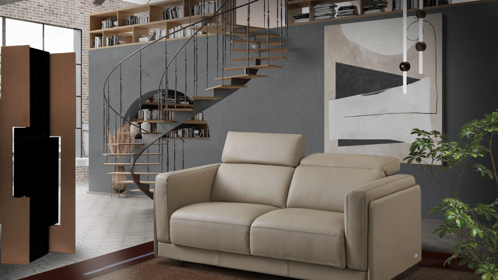 Divano Letto in pelle Massimo de Il Benessere