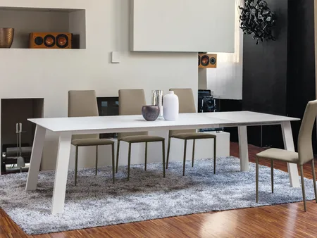 Tavolo allungabile Kalua in Cristallo di Ingenia