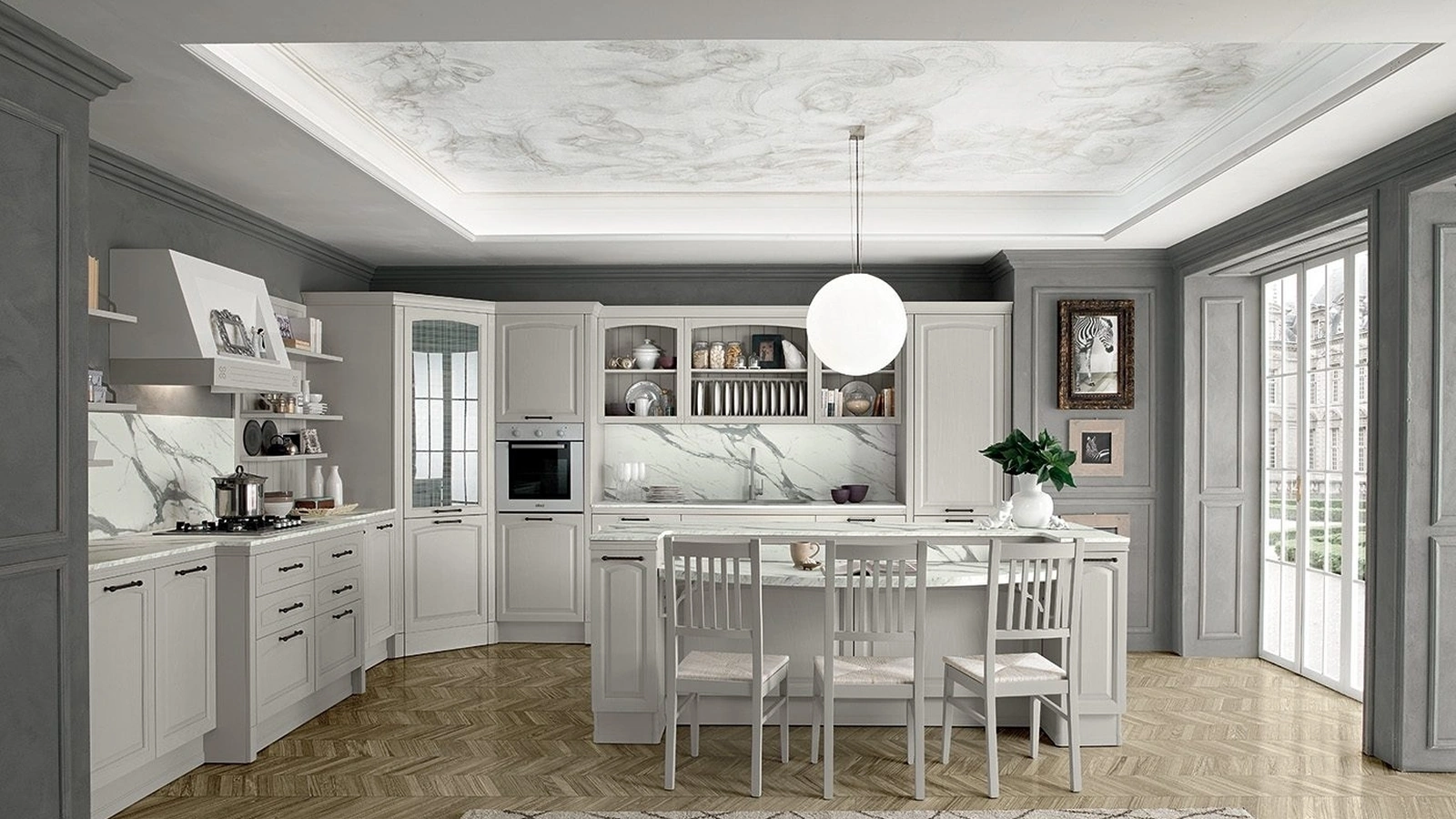 Cucina Classica con isola Mida 01 di Colombini Kitchen
