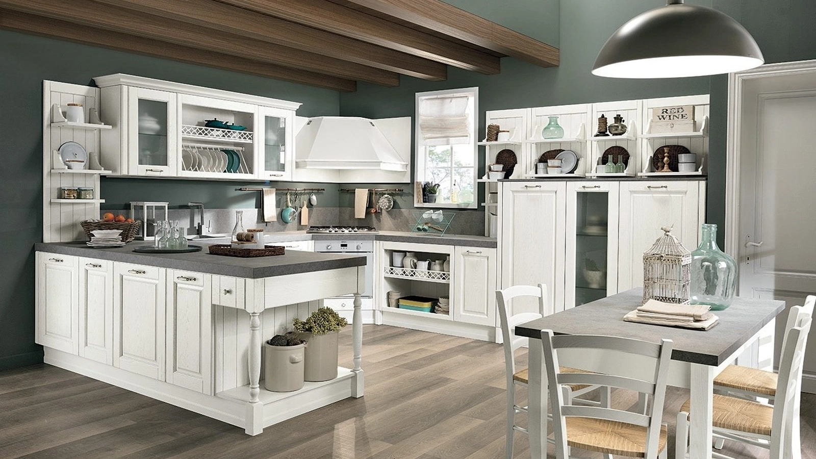 Cucina Classica con penisola Opera 01 di Colombini Kitchen