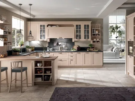 Cucina Classica in Frassino con penisola Virginia 03 di Stosa