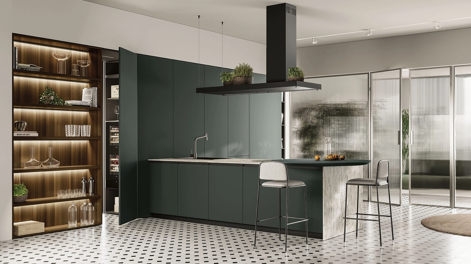 Cucina Moderna con penisola Linea 03 di Colombini Kitchen