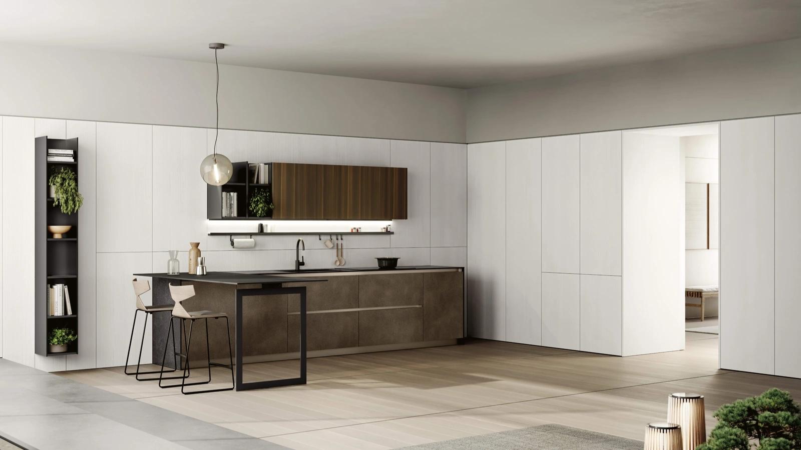 Cucina Moderna con penisola Lungomare 05 di Colombini Kitchen