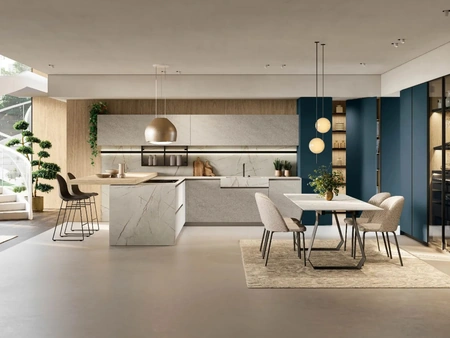 Cucina Moderna con penisola Metropolis 02 di Stosa