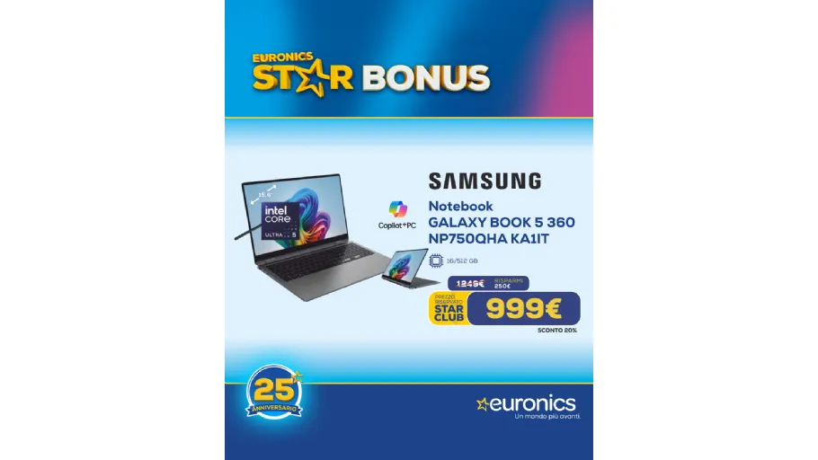 Dal 5 al 18  Marzo, torna Star Bonus di Euronics 