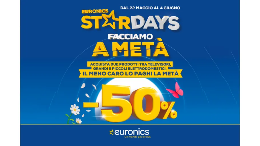Euronics Star Days dal 22 Maggio