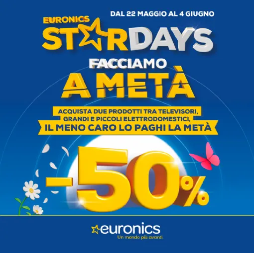 Euronics Star Days dal 22 Maggio