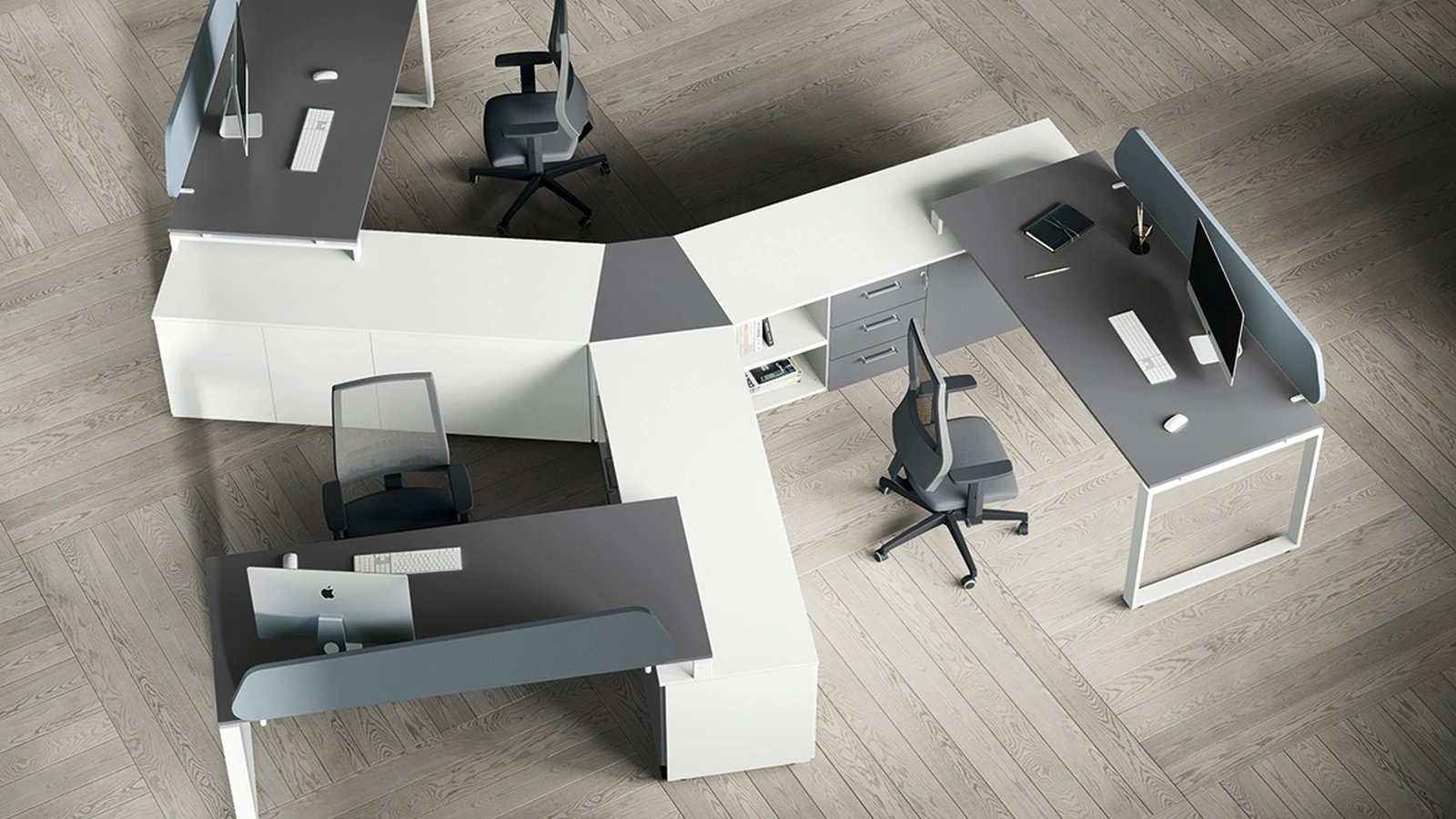 Scrivania Operativa Loft anello chiuso di Colombini Office